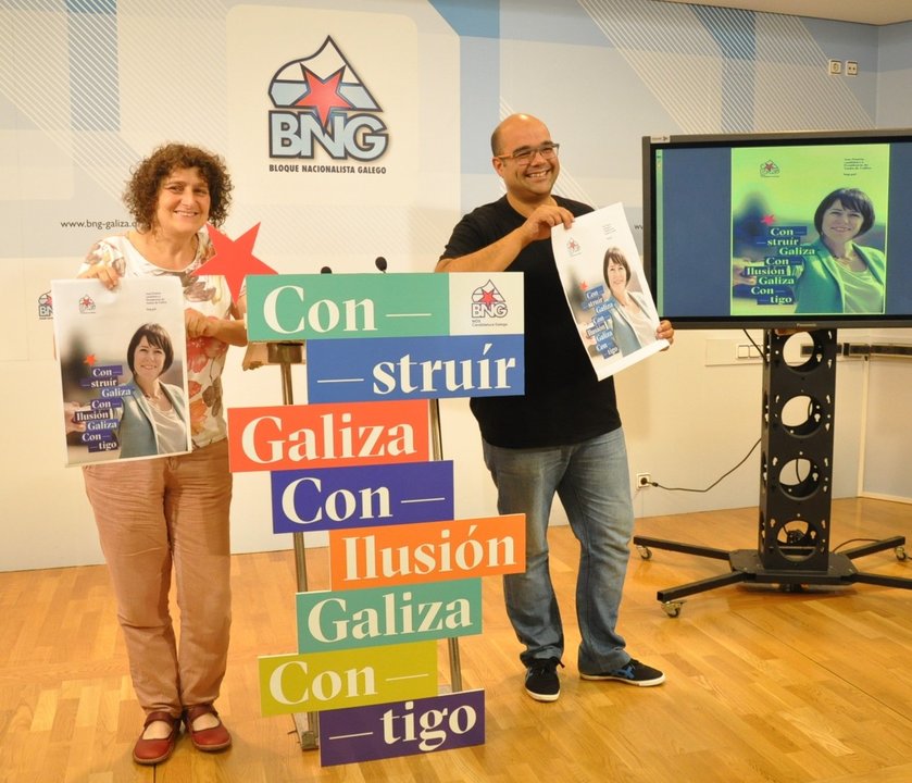 Goretti Sanmartín e Rubén Cela presentan da campaña de BNG-Nós Candidatura Galega