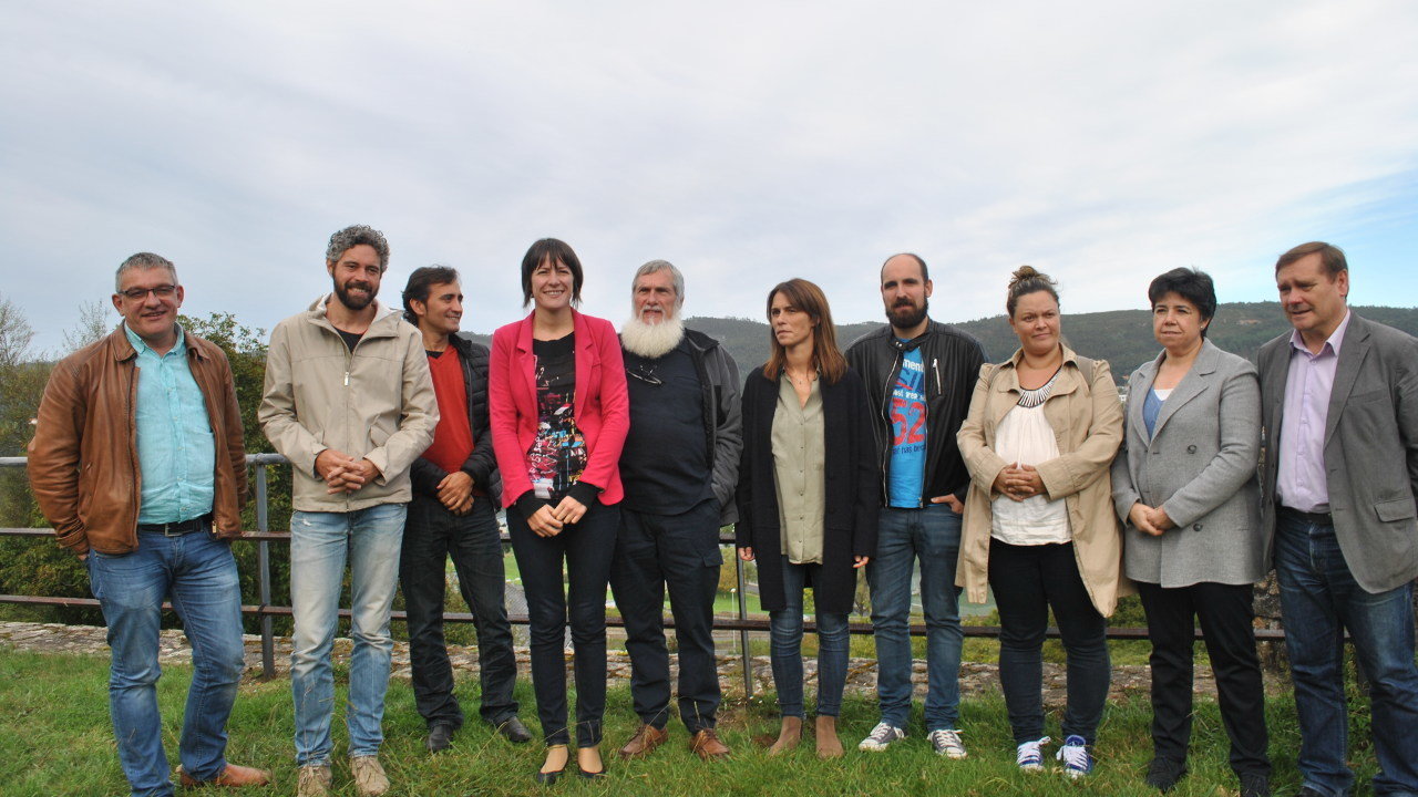 Ana Pontón co deputado Xosé Luís Rivas e cargos institucionais do BNG de Ferrol e comarca