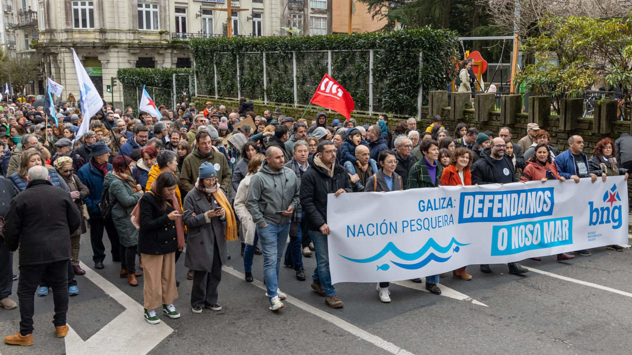 Manifestación en defensa do noso mar (Foto. Xan Muras)