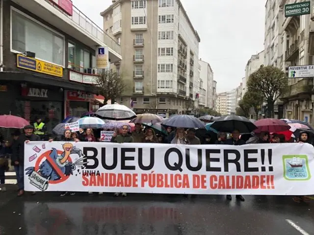 Manifestaci&oacute;n en defensa da sanidade p&uacute;blica