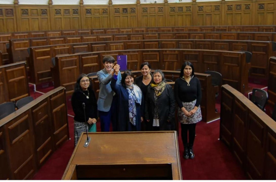 Ana Pontón e Ana Miranda no Senado de Chile