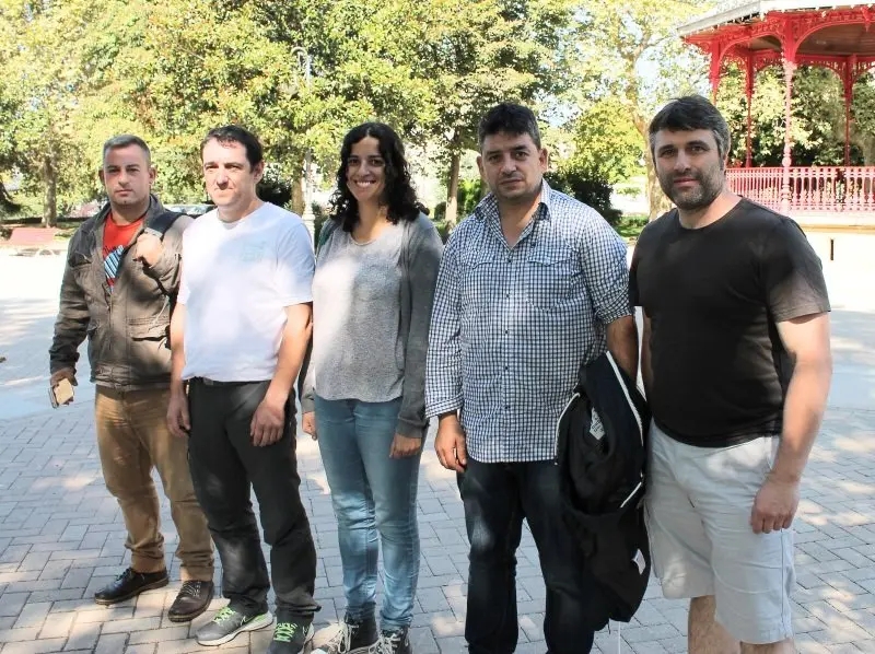 Noa con representantes do Comite de Empresa do Servizo P&uacute;blico de Defensa contra os Incendios Forestais