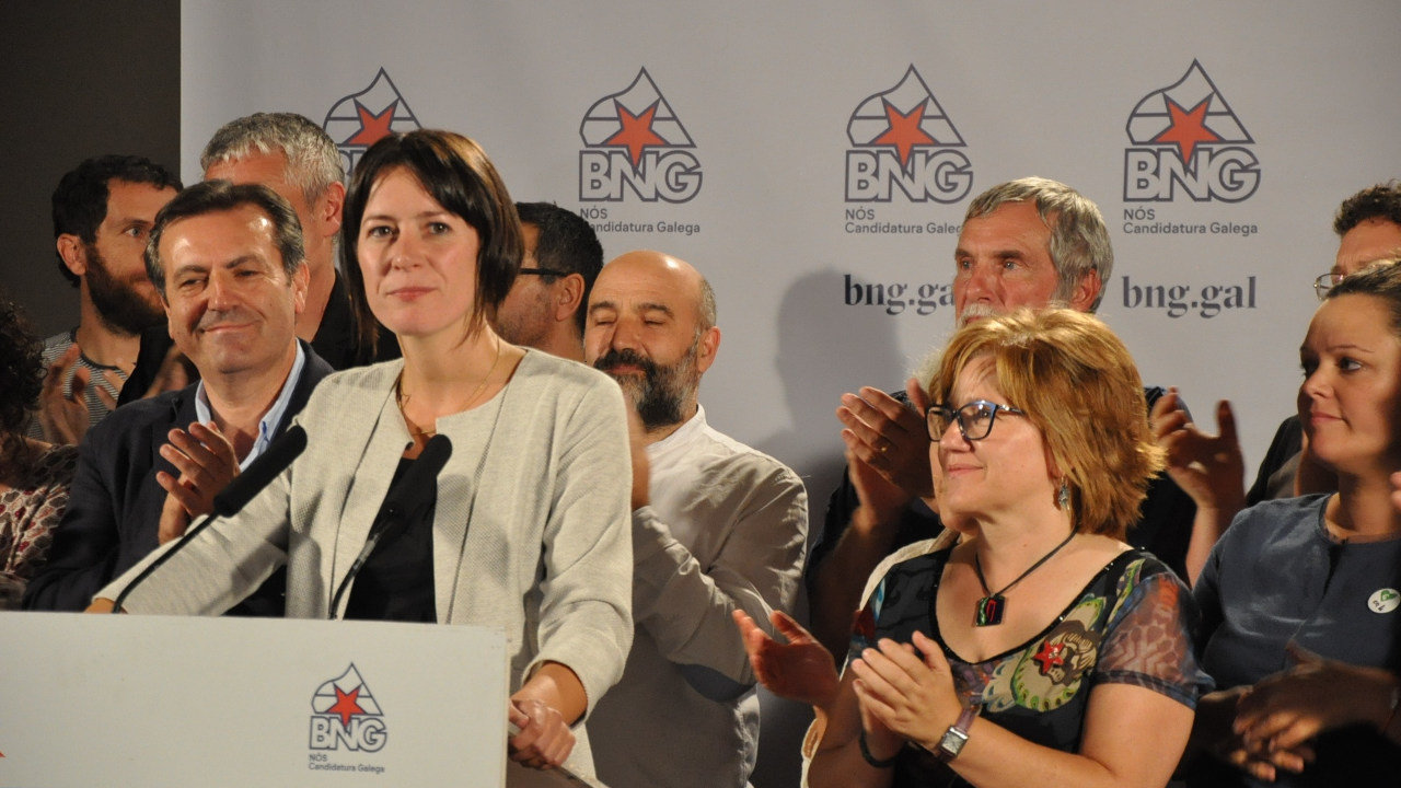 Ana Pontón, portavoz nacional do BNG, valora os resultados electorais