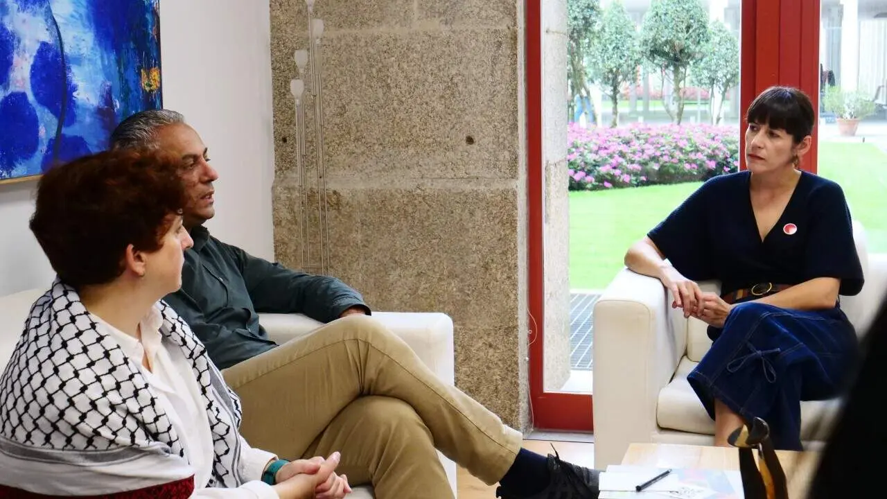 Reuni&oacute;n delegaci&oacute;n Coordenadora Galega Solidariedade con Palestina