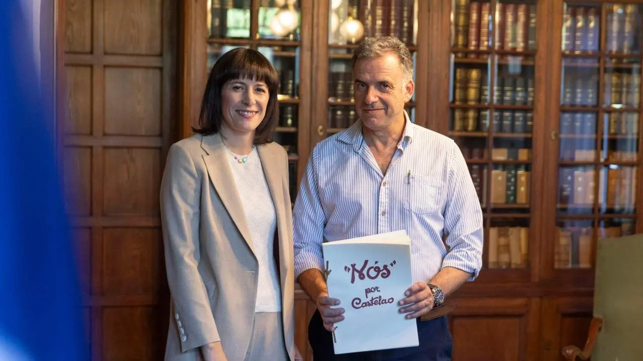Ana Pont&oacute;n reuni&oacute;n co presidente de Uruguai, Yamand&uacute; Orsi