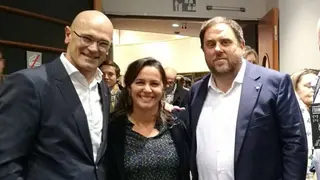Ra&uuml;l Romeva, Ana Miranda e Oriol Junqueras