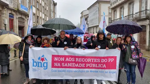 Manifestaci&oacute;n en defensa da sanidade p&uacute;blica