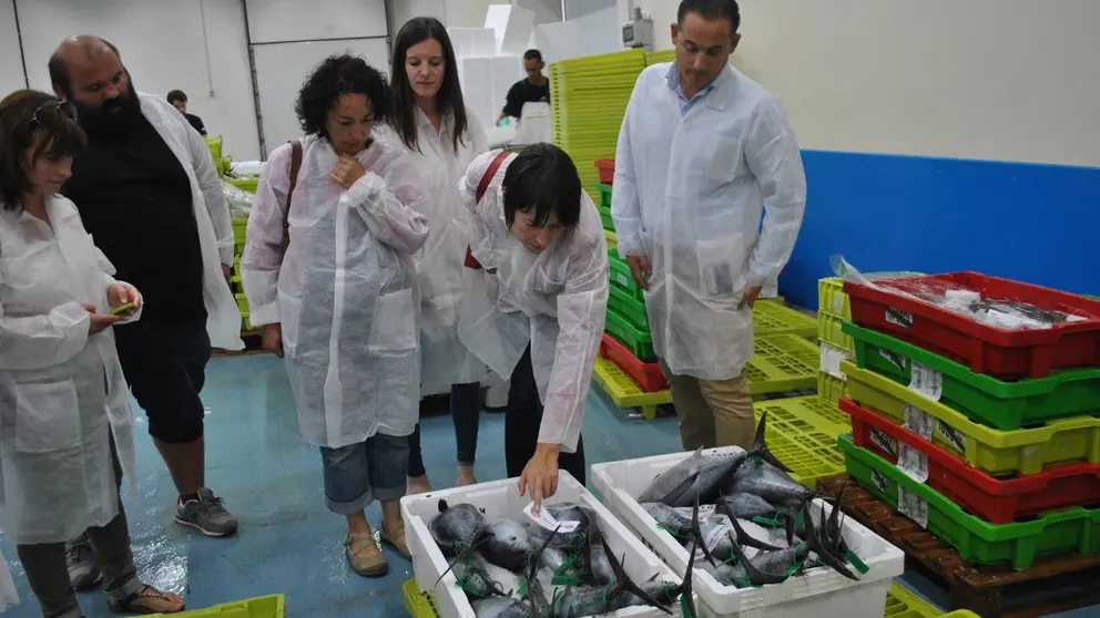 Visita &aacute; lonxa de Burela