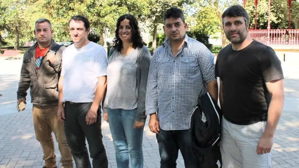 Noa con representantes do Comite de Empresa do Servizo P&uacute;blico de Defensa contra os Incendios Forestais