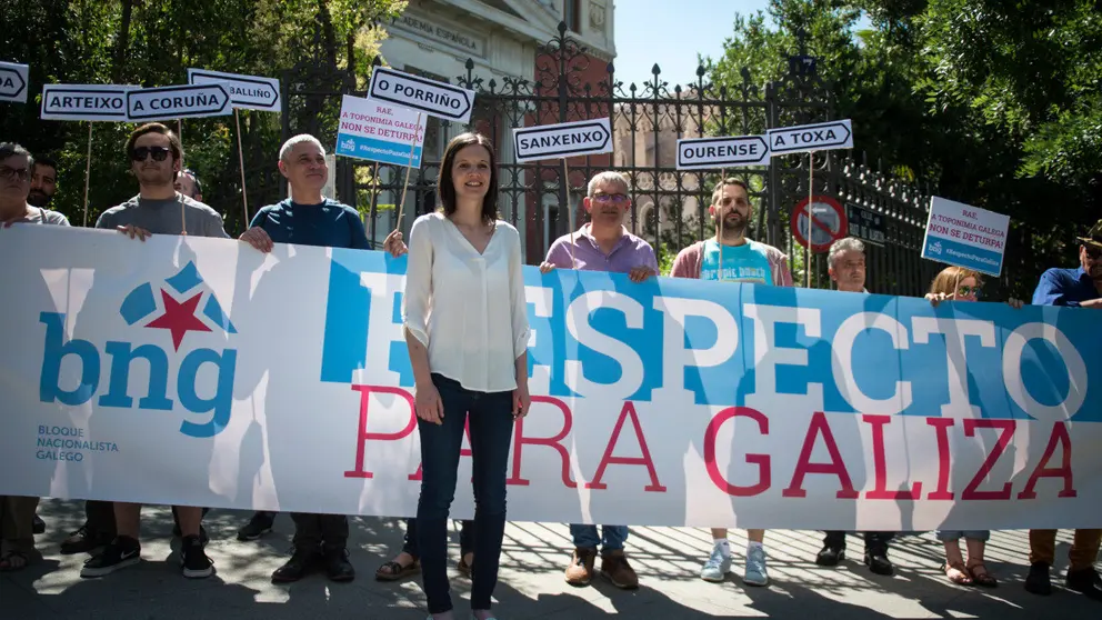 Protesta do BNG na RAE (F&oacute;to: &Aacute;lvaro Minguito)