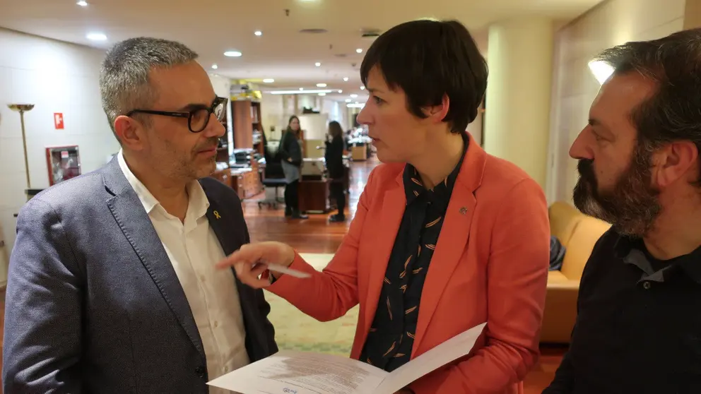 Ana Pont&oacute;n, Joan  Margall (ERC) e Lu&iacute;s Bar&aacute;