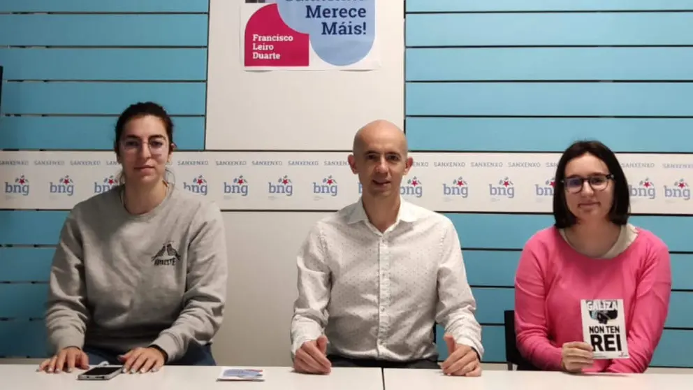 Marta G&oacute;mez, Fran Leiro e Nuria (a militante sancionada) -1