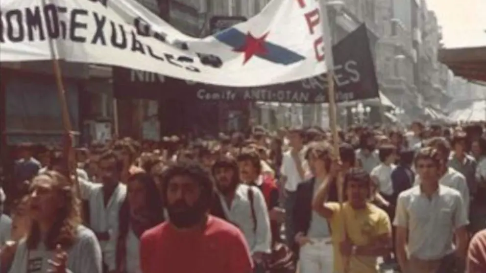Primeira manifestaci&oacute;n do Orgullo en Galiza. Vigo, 1981