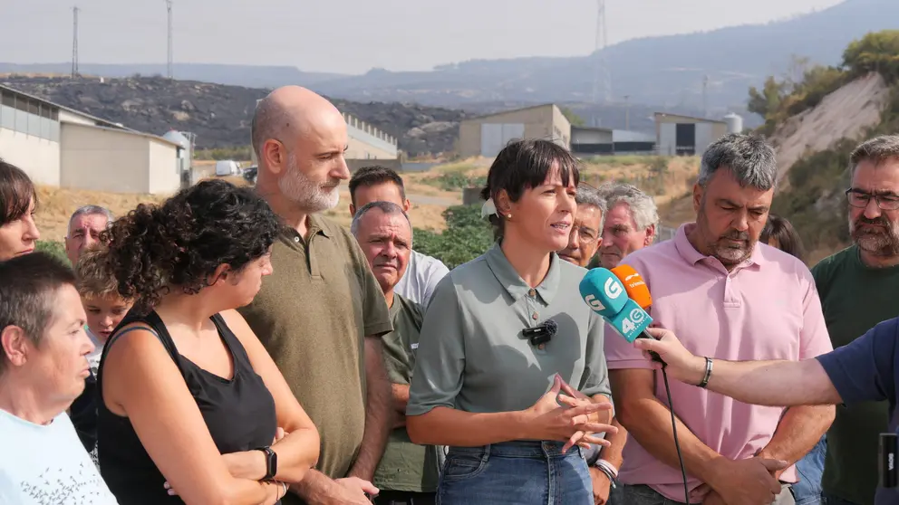 Ana Pont&oacute;n atendendo aos medios