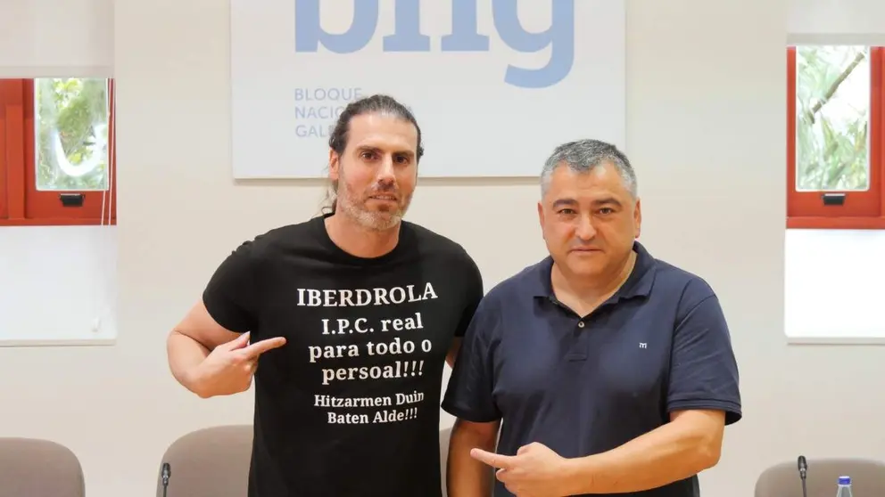 Xose Manuel Golpe e Francisco Puig, delegado sindical da CIG en Iberdrola GZ