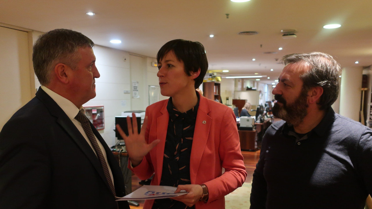Iñaki Barandiara (PNV), Ana Pontón e Luís Bará