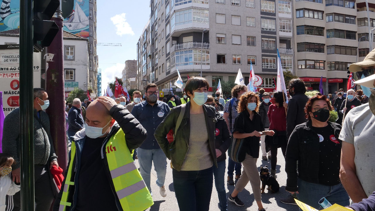 Ana Pontón manifestación 1º de maio Vigo