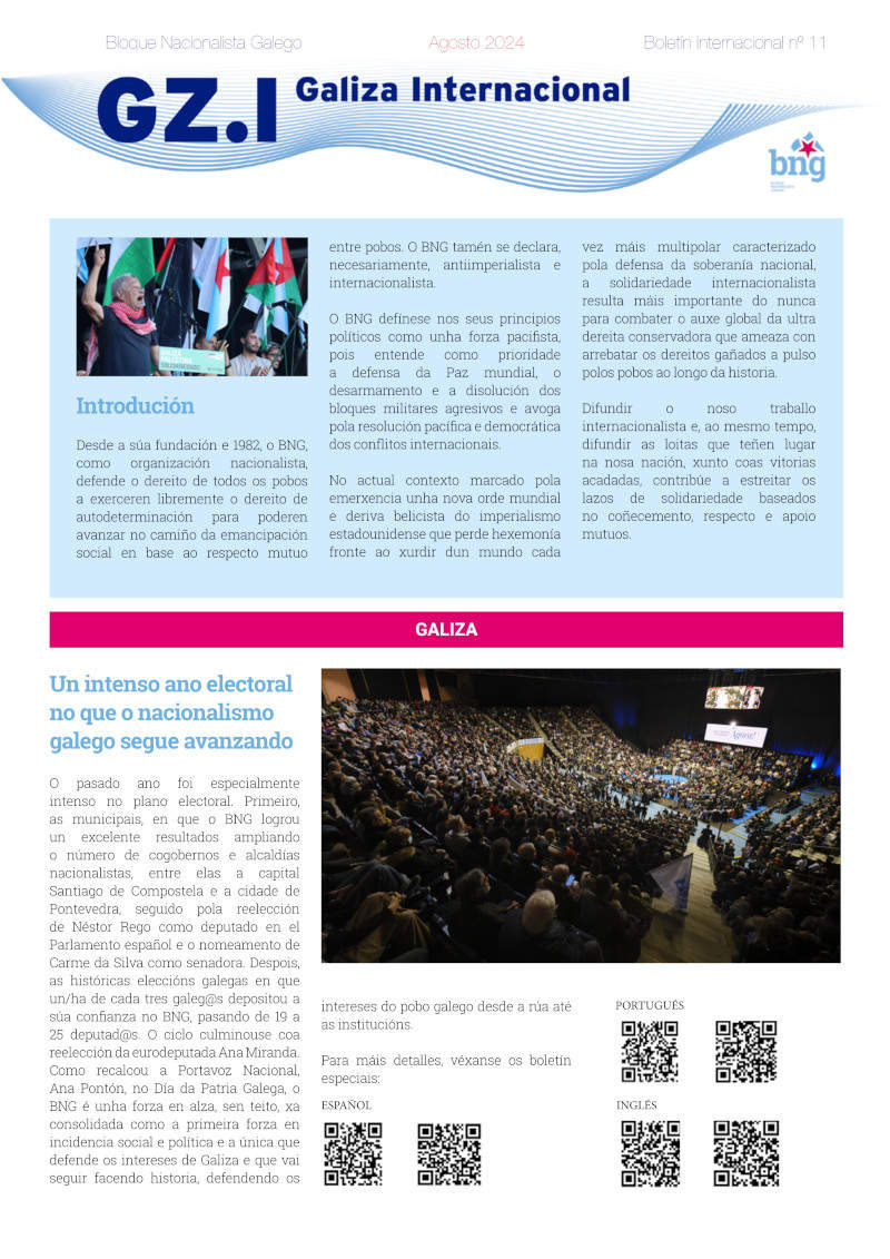 Portada do boletín