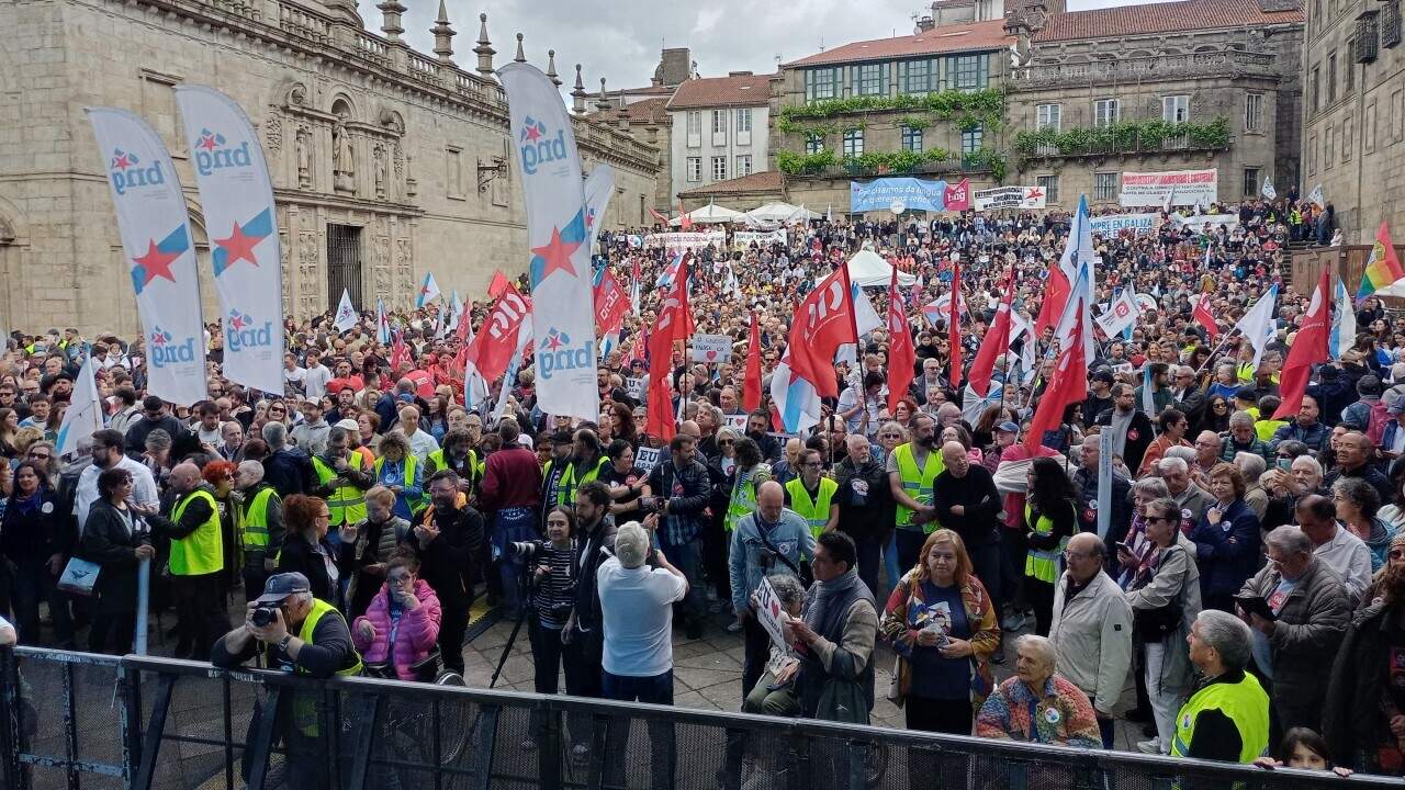 Manifestación Queremos Galego - Praza da Quintana